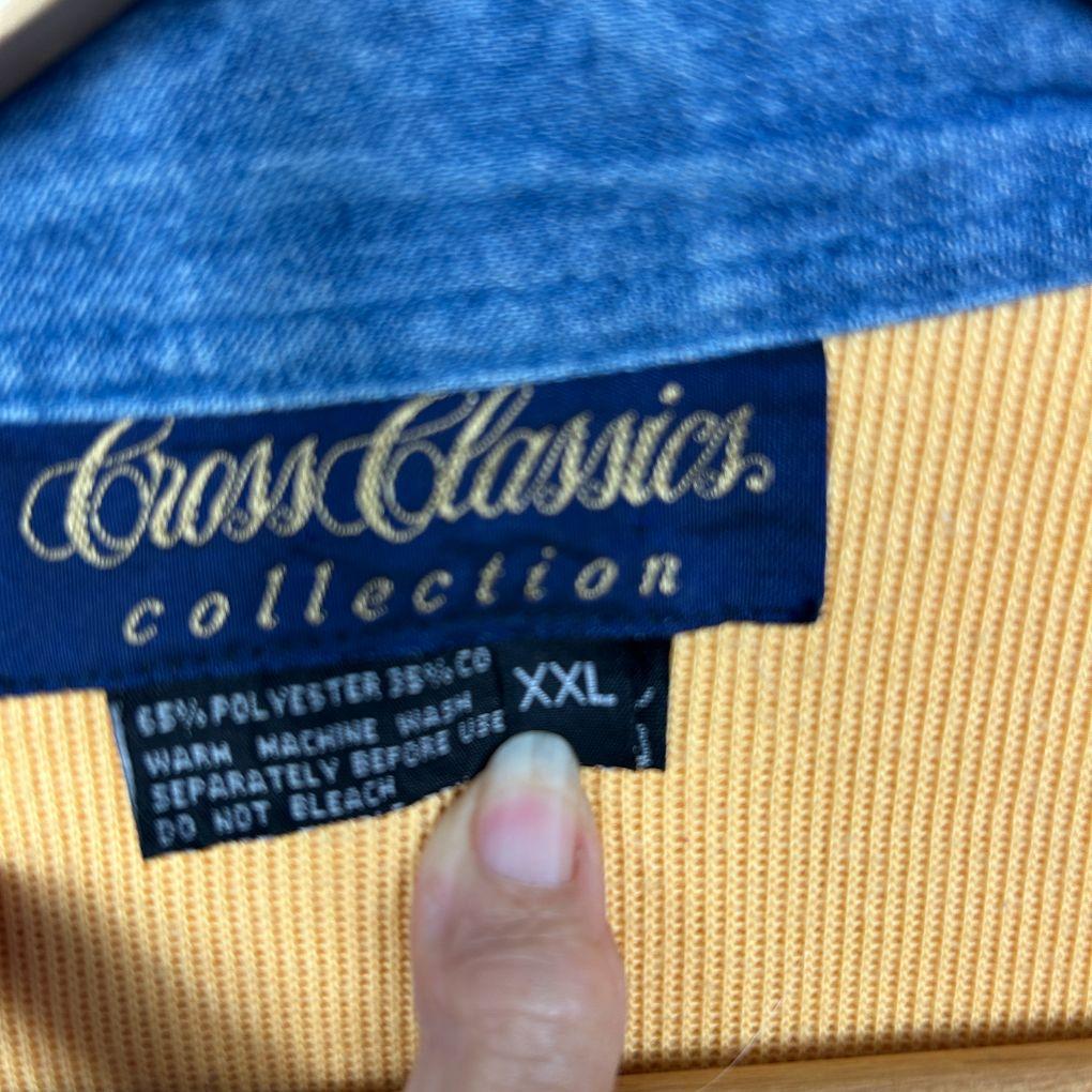 Vintage Crew Classics Mustard Jersey Mens Polo Top - Size XXL