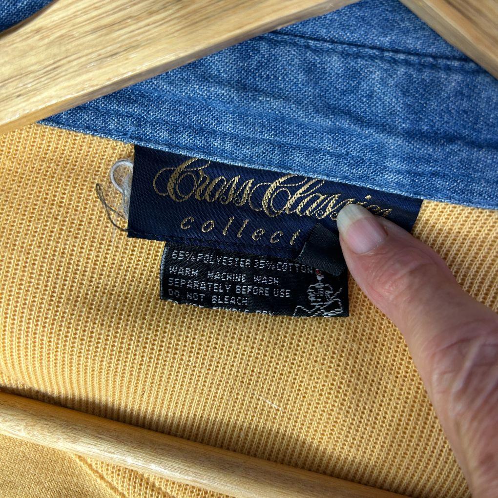 Vintage Crew Classics Mustard Jersey Mens Polo Top - Size XXL