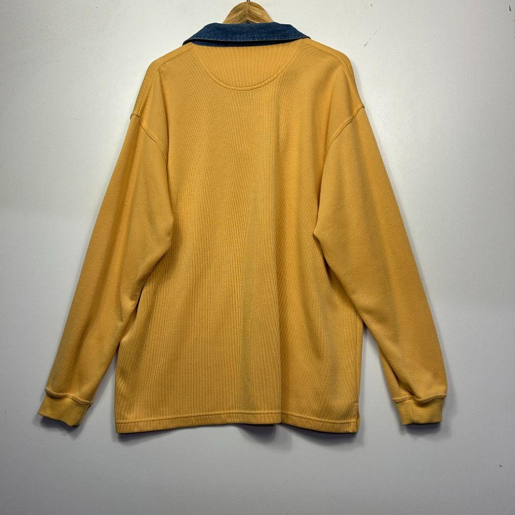 Vintage Crew Classics Mustard Jersey Mens Polo Top - Size XXL