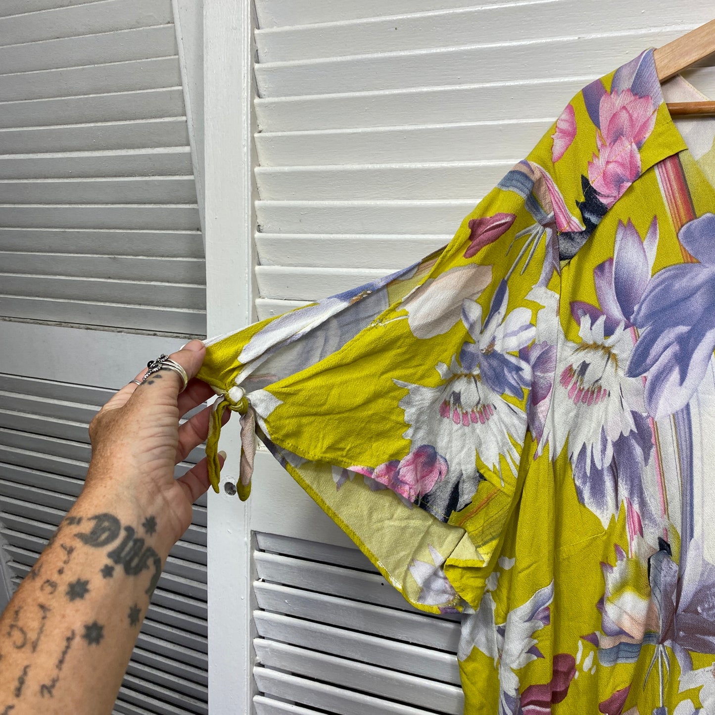 Beme Top Size 24 Plus Floral Multicoloured Short Sleeve