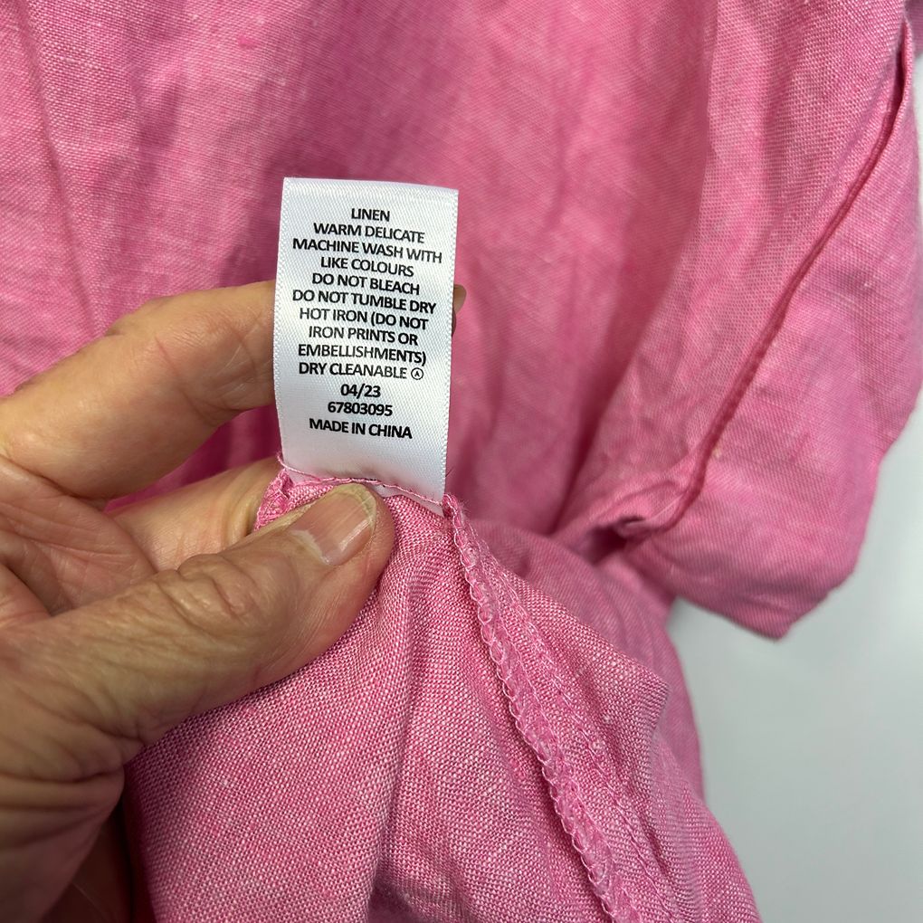 Target Pink Linen Shirt - Size 16