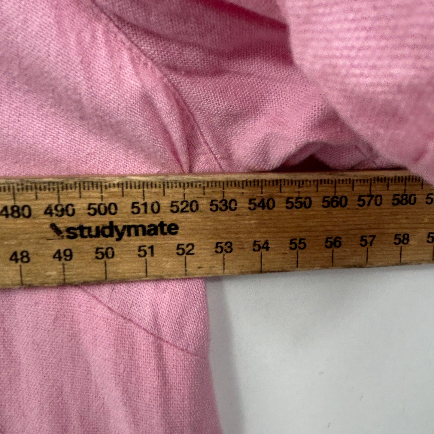 W.Lane Dusty Pink Linen Polo Top - Size 14