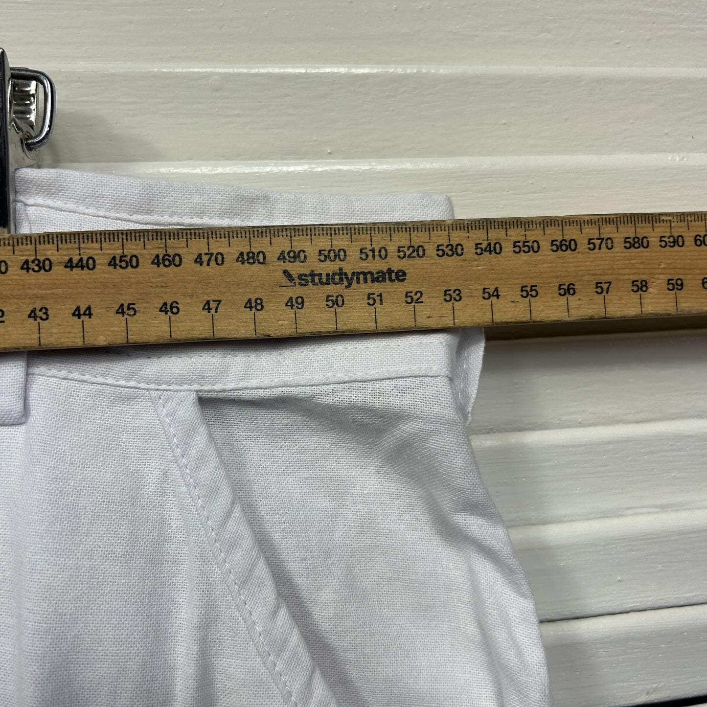 Momento Cargo Linen Pants Size 18 2XL White Pockets