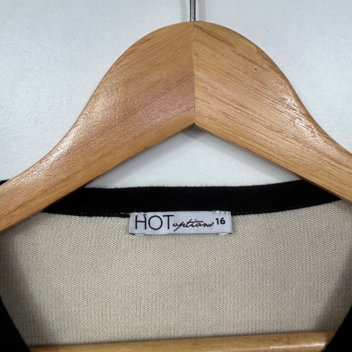 HOT Options Beige & Black Zebra Print Cardigan - Size 16