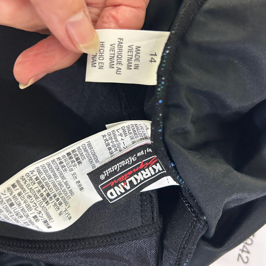 Kirkland Blue and Black Swimsuit - Size 14