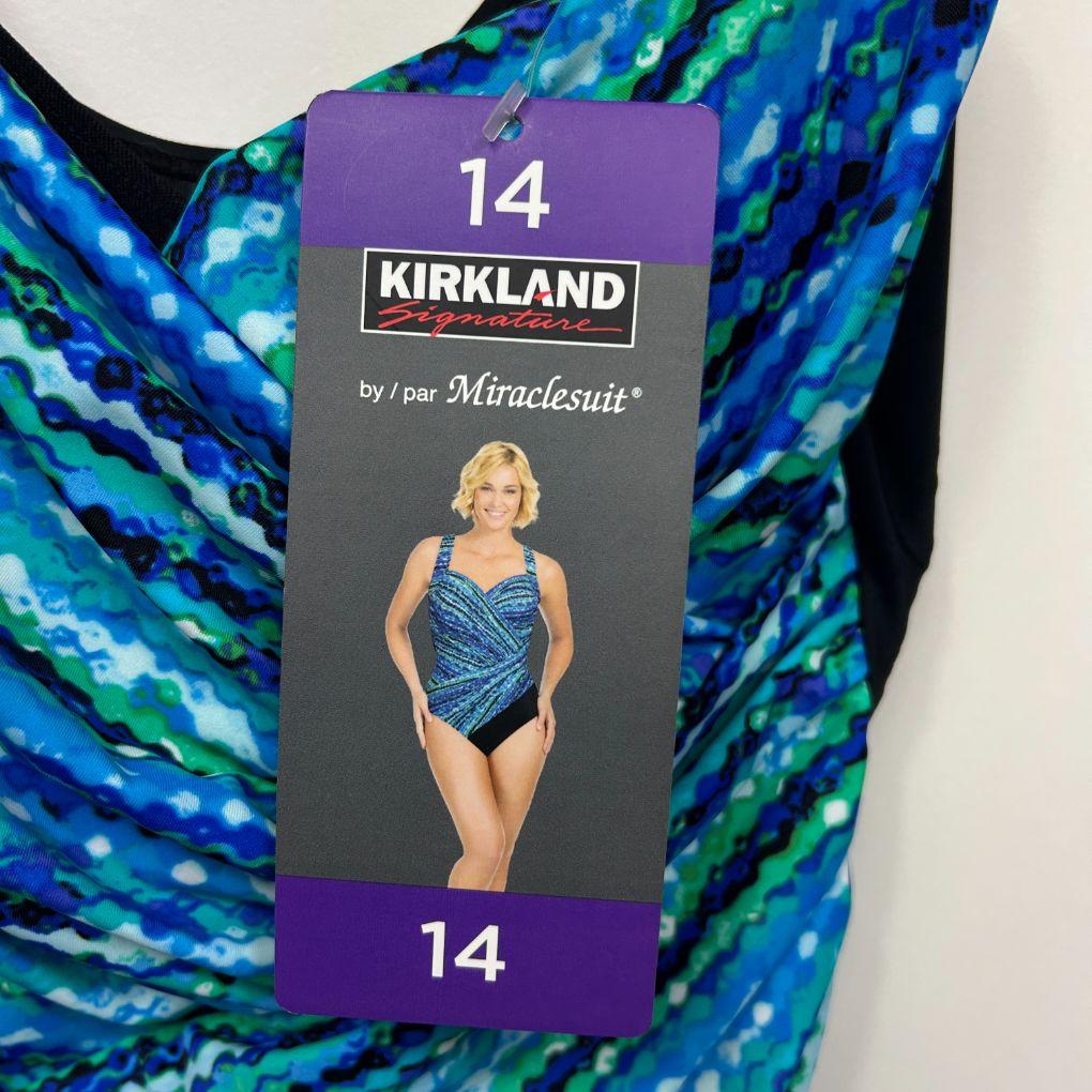 Kirkland Blue and Black Swimsuit - Size 14