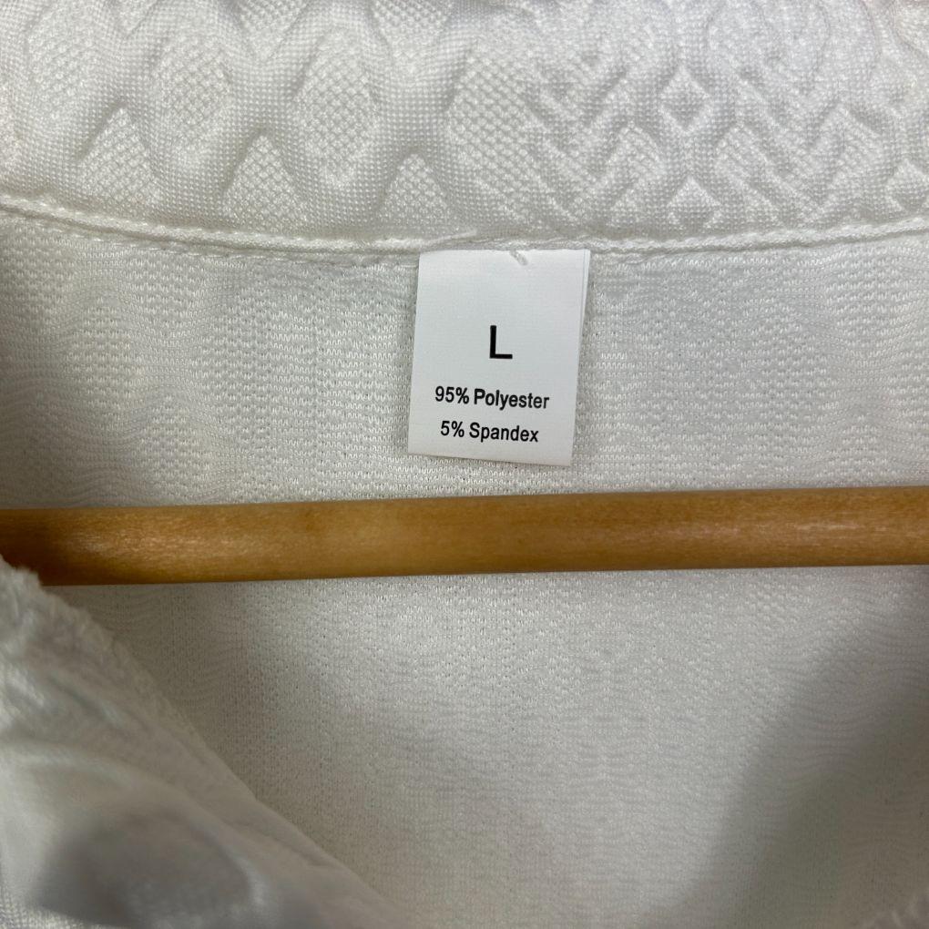 White Textured Top - Size L (Fault- mark)