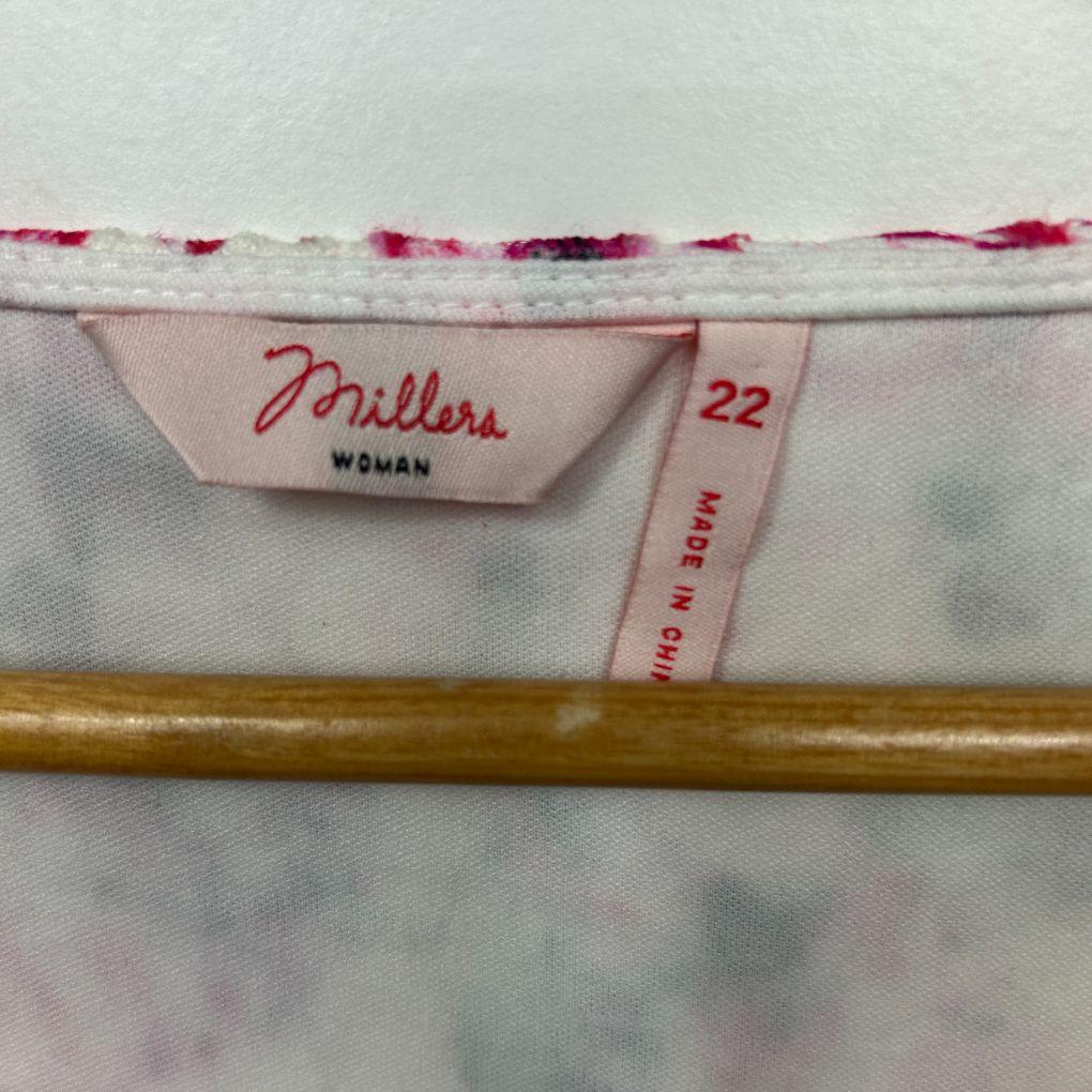 Millers Pink Floral Top - Size 22