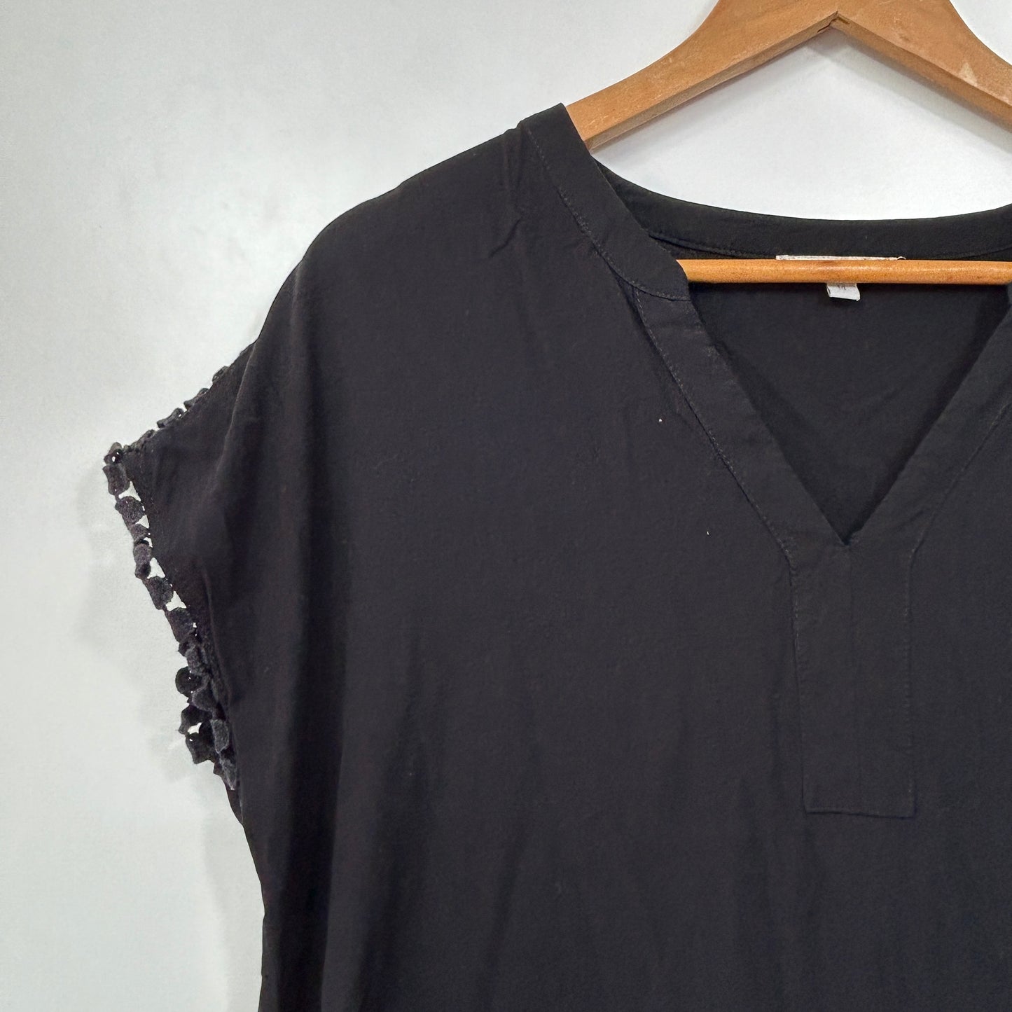 Target Corchet Trim Black Dress - Size 14