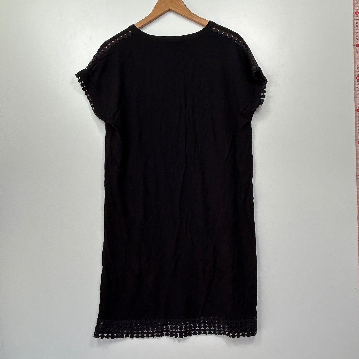 Target Corchet Trim Black Dress - Size 14