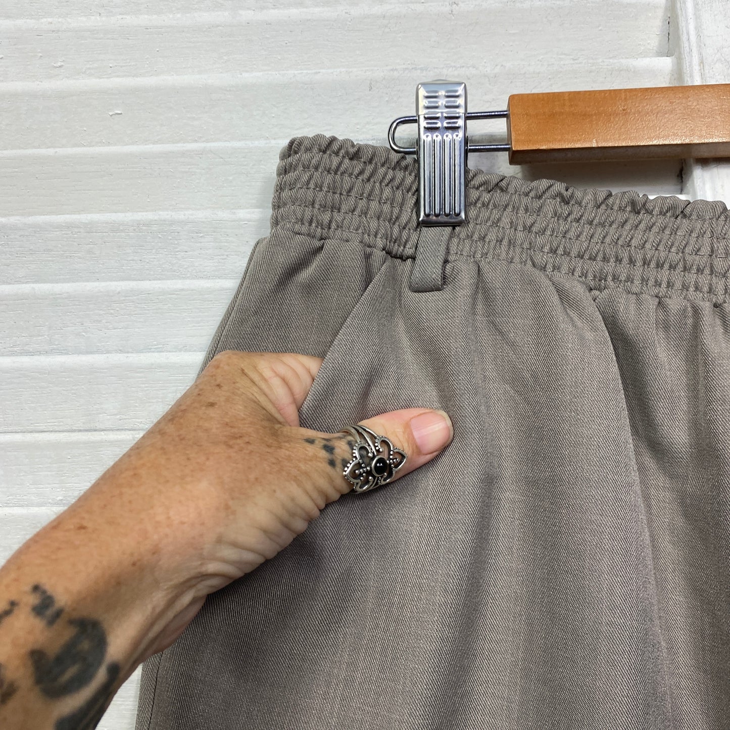 Millers Pants Size 18 Plus Grey Elastic Waist Pockets