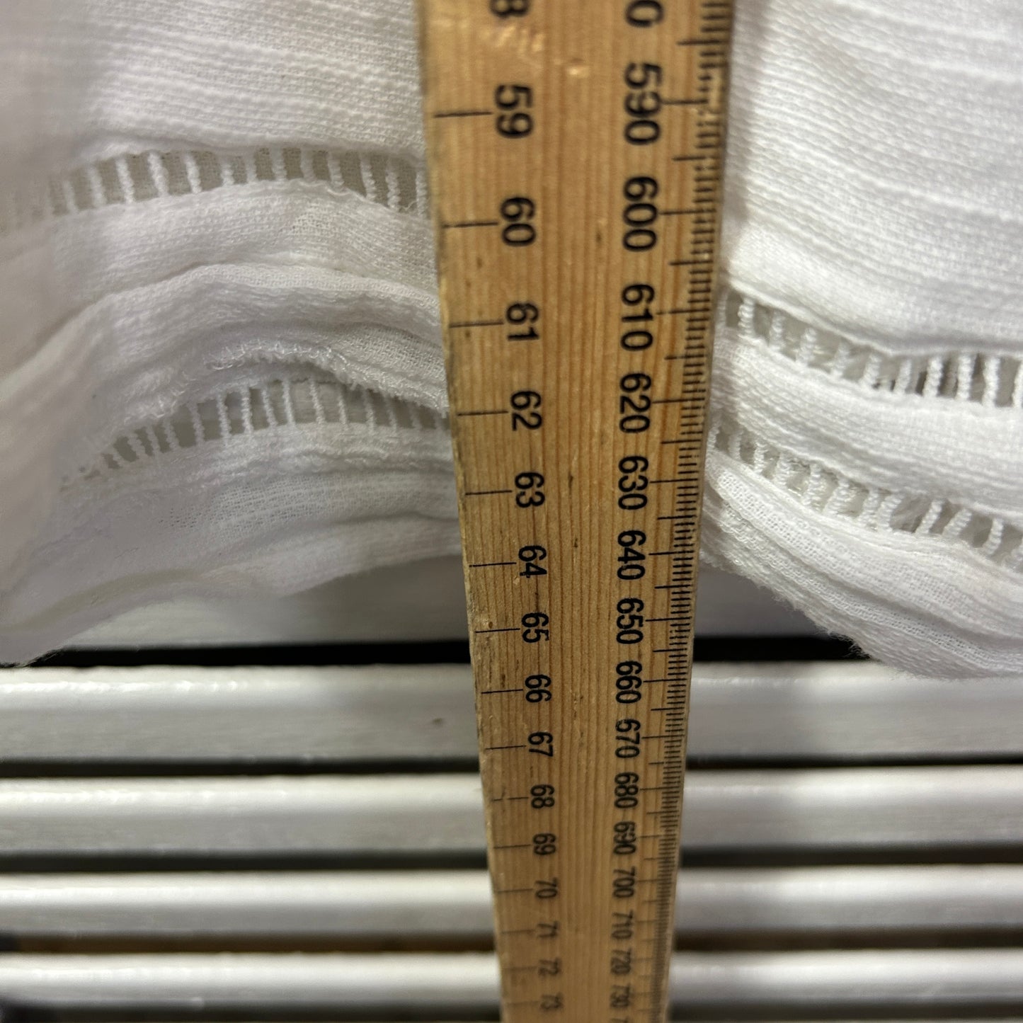 SASS Top Size 16 White Short Sleeve Cotton Blend