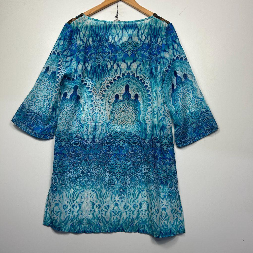 Millers Teal Embellished Kaftan - Size 12