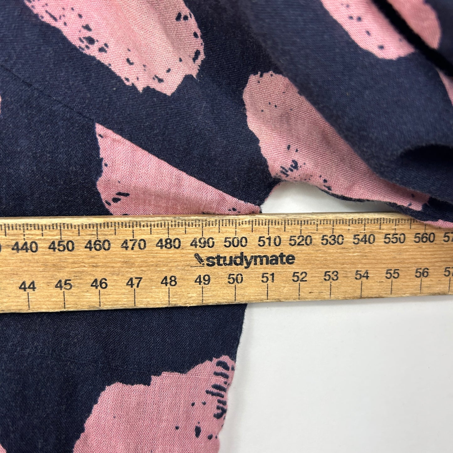 Navy and Pink Polka Dot Smock Dress - Size 16? (Fault)