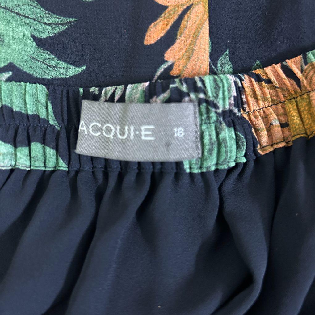 Jacqui E Multicoloured Print Skirt - Size 18