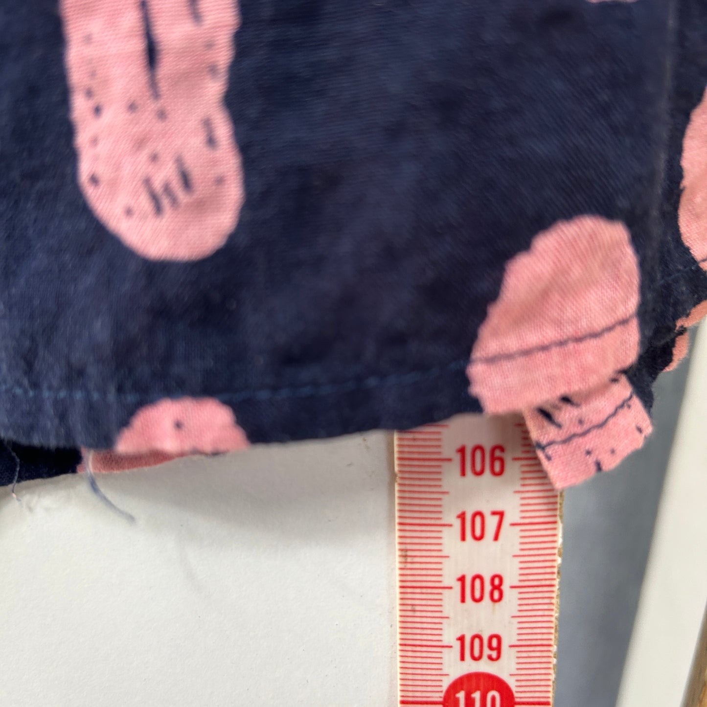 Navy and Pink Polka Dot Smock Dress - Size 16? (Fault)