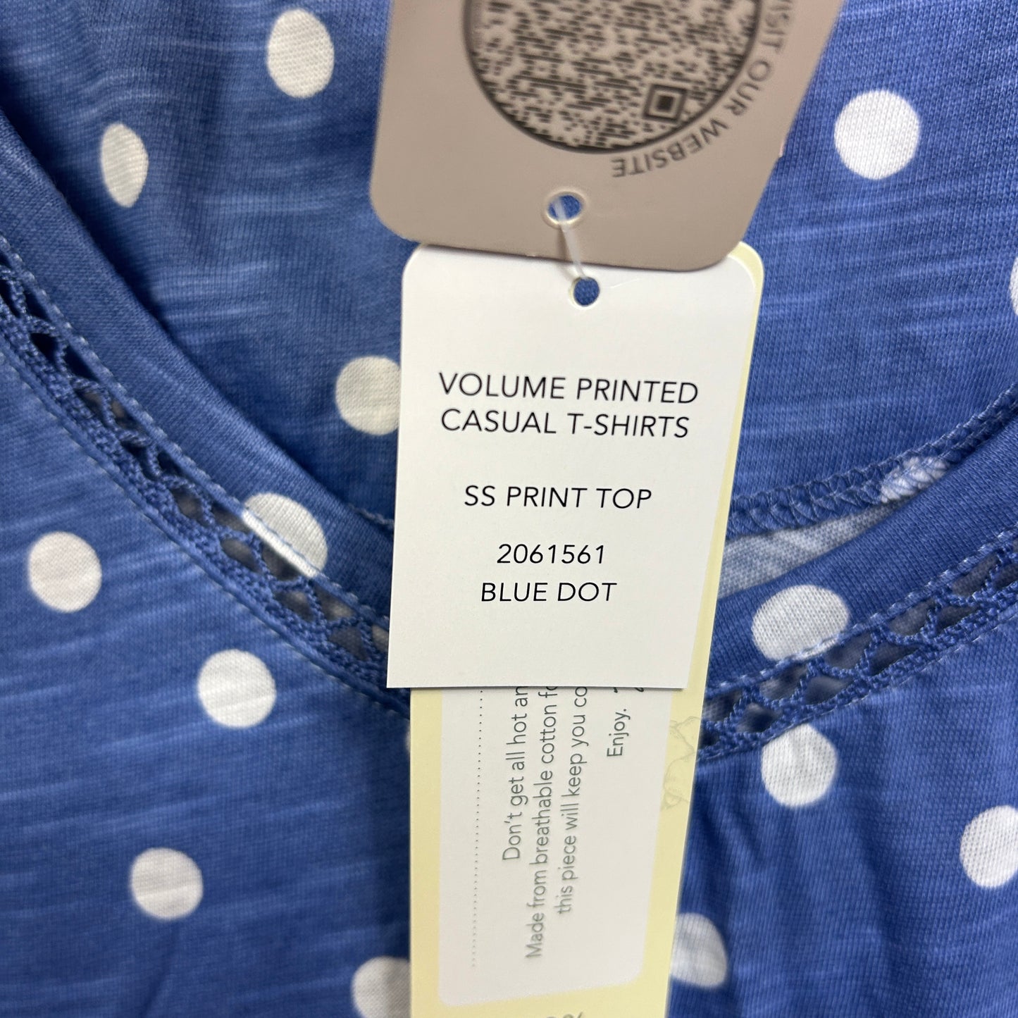 Millers Blue Dot Casual Top - Size 14