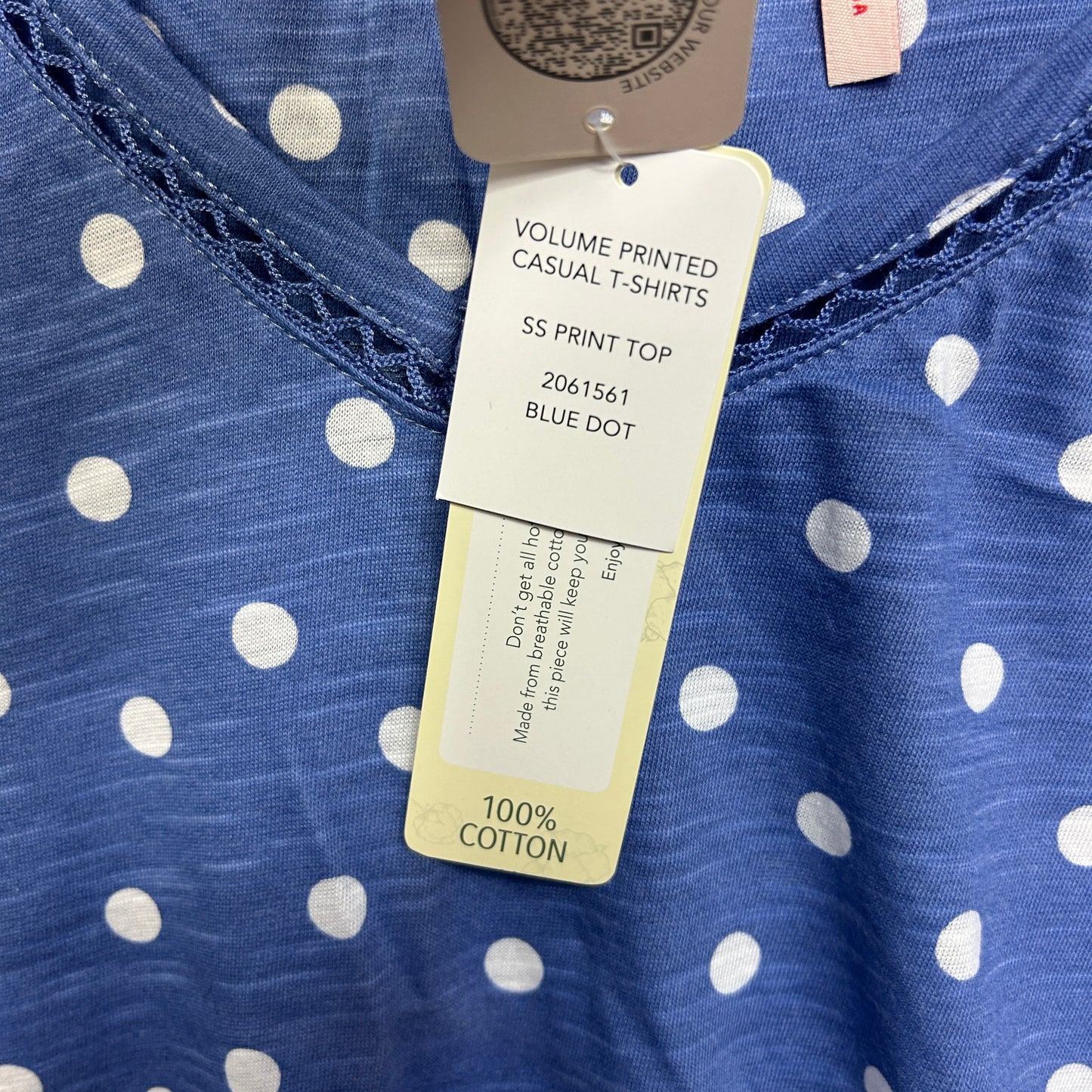 Millers Blue Dot Casual Top - Size 16