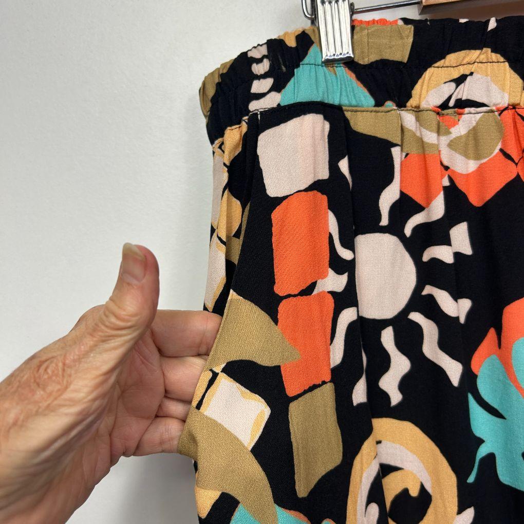 Bee Maddison Multicoloured Print Pants - Size 24