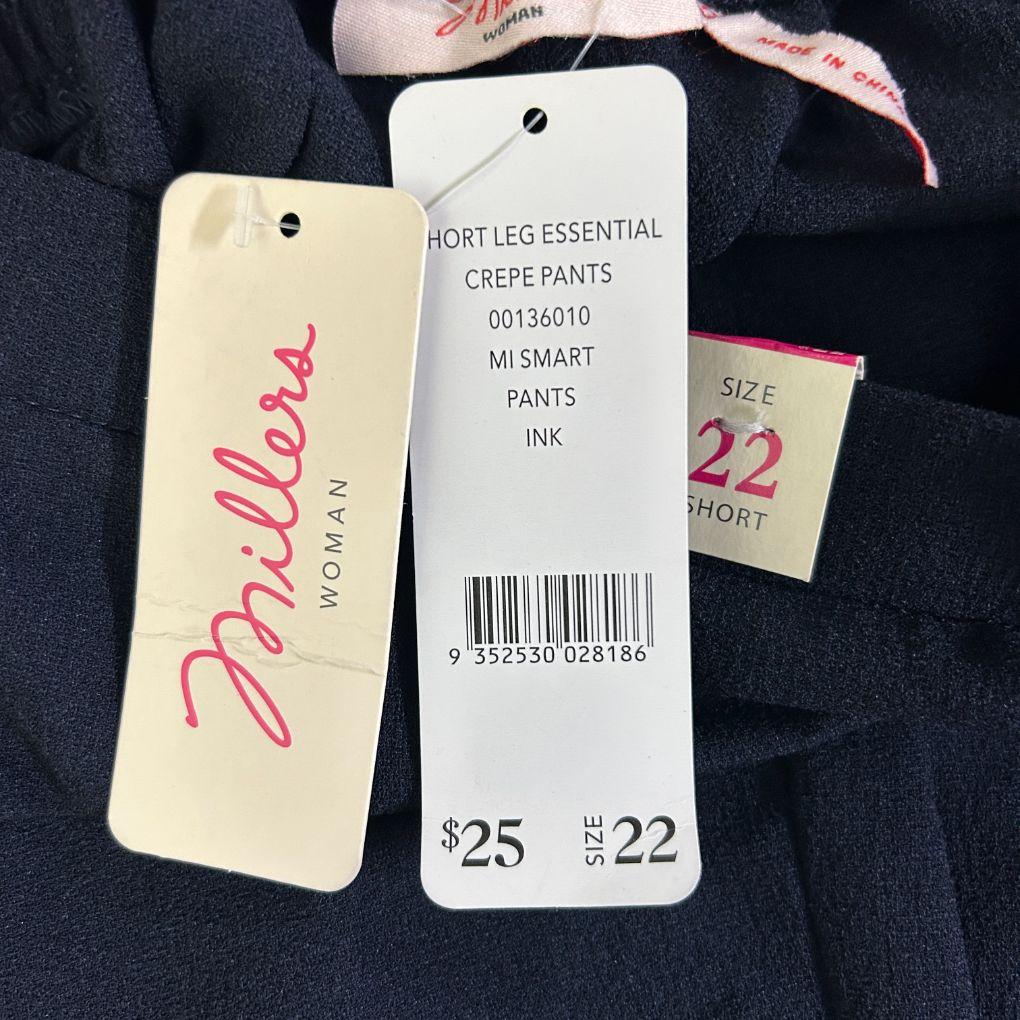 Millers Black Crepe Pants - Size 22