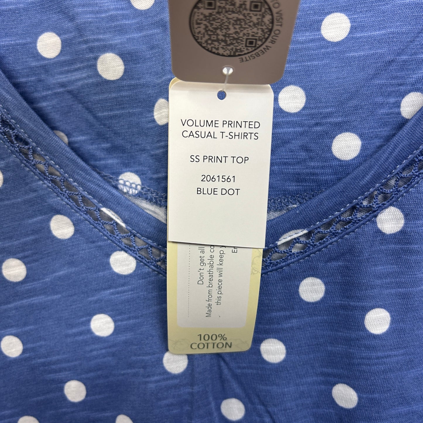 Millers Blue Dot Casual Top - Size 18