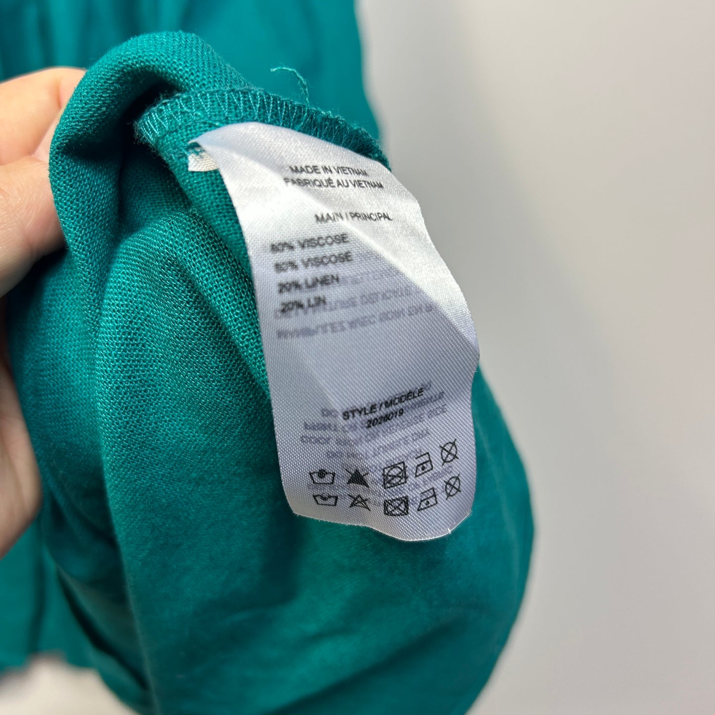 Autograph Teal Tiered Maxi Linen Dress - Size 28