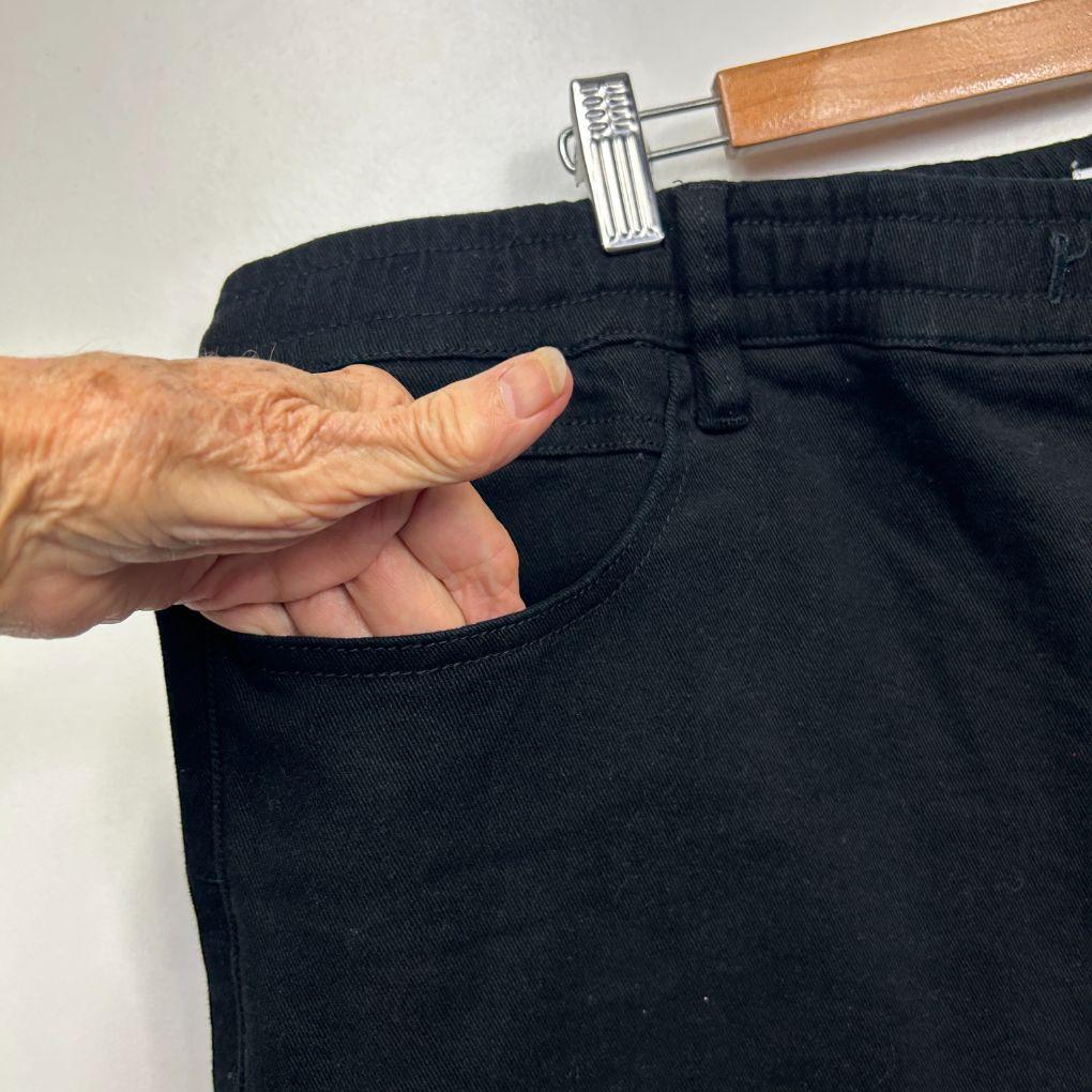 Freez Black Cotton Shorts - Size 26