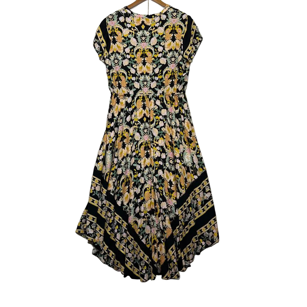 City Chic Black Floral Boho Dress - Size 16