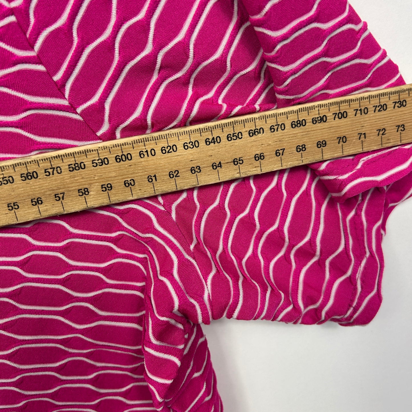 Millers Pink Textured Short Sleeve Top - Size 22