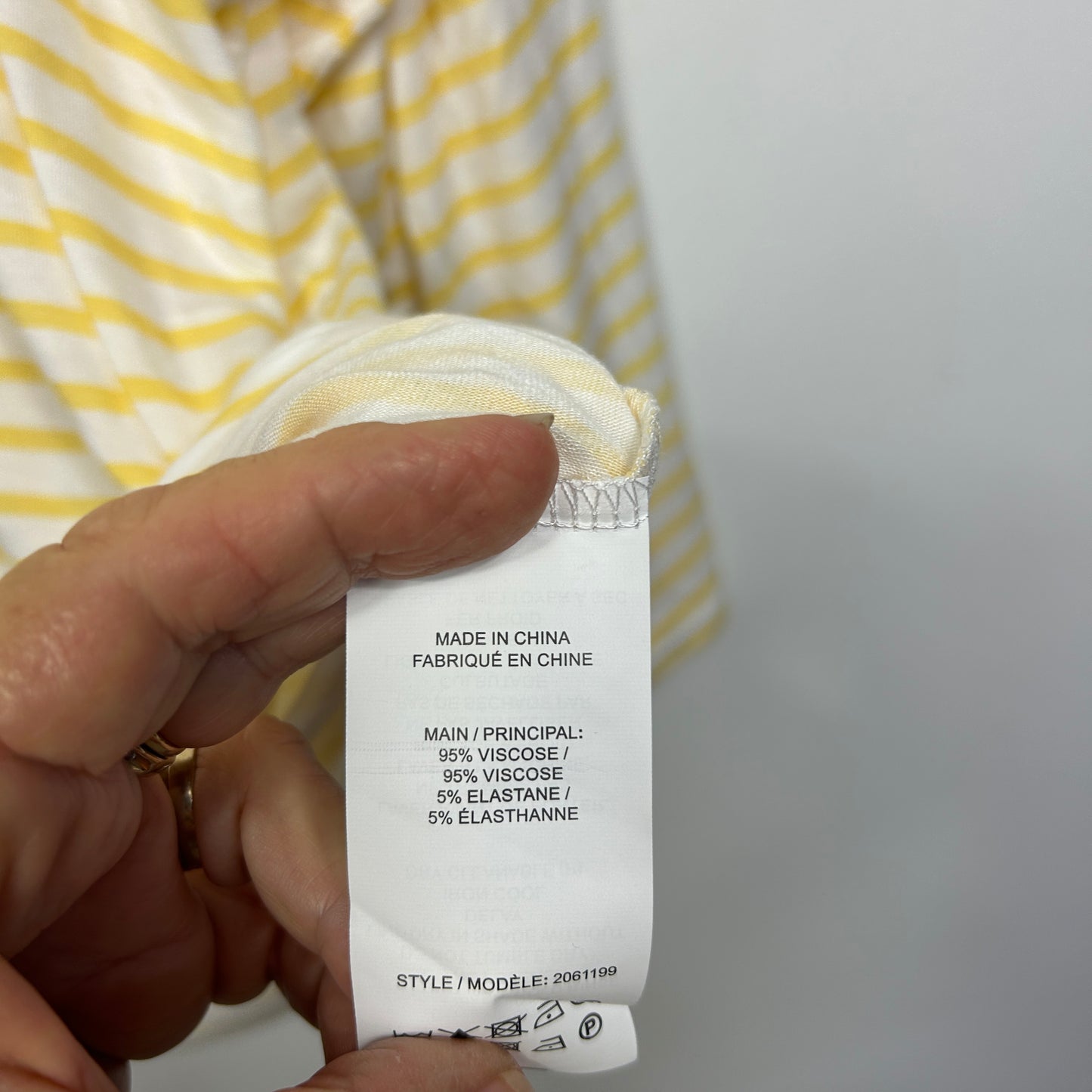 Millers Yellow Striped Top - Size 20