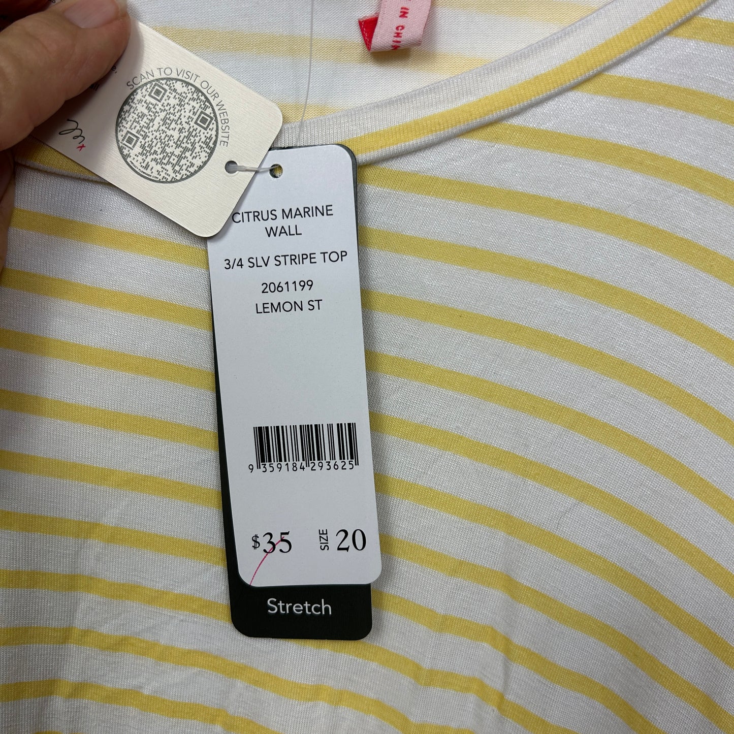 Millers Yellow Striped Top - Size 20