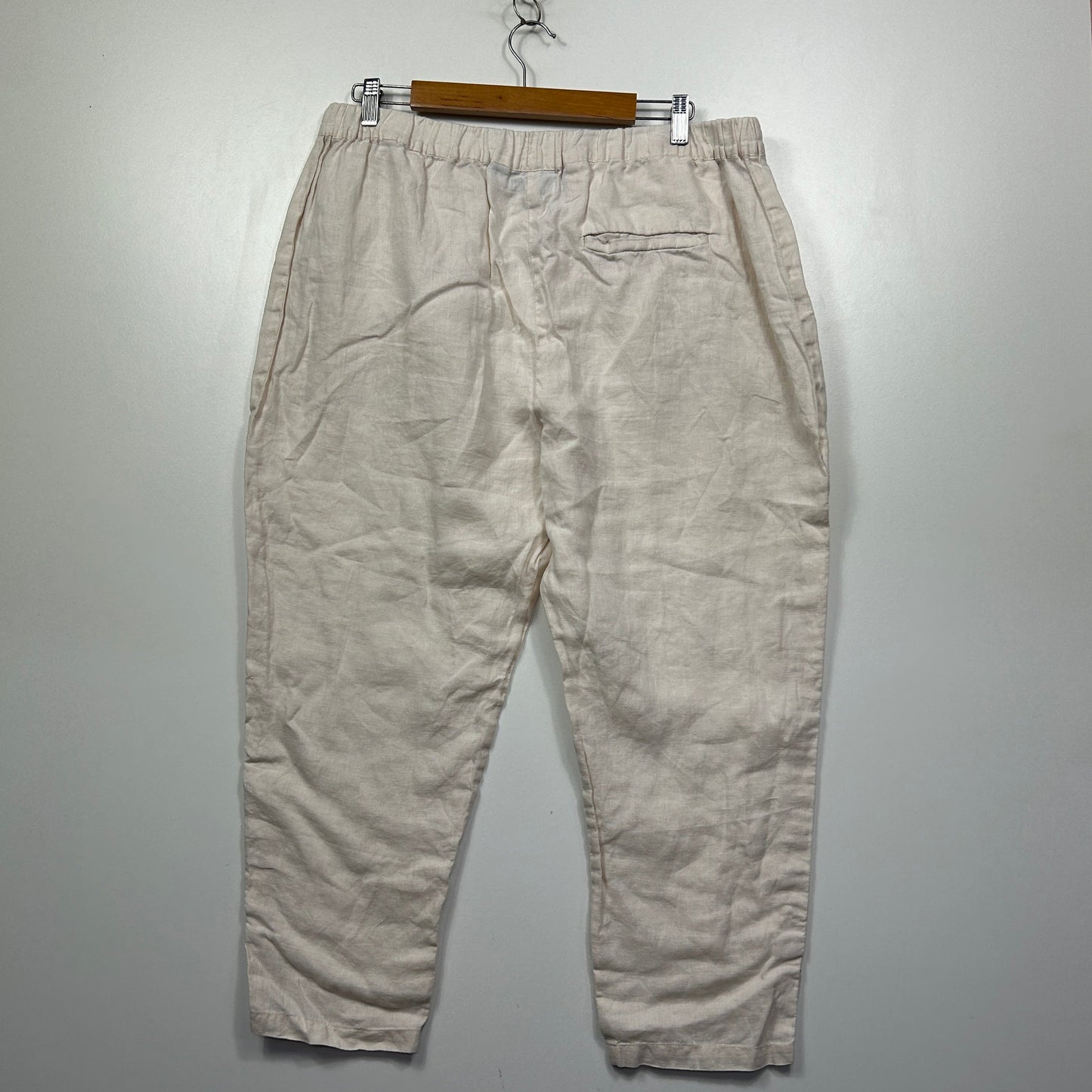 Sussan Beige Linen Pants - Size 18