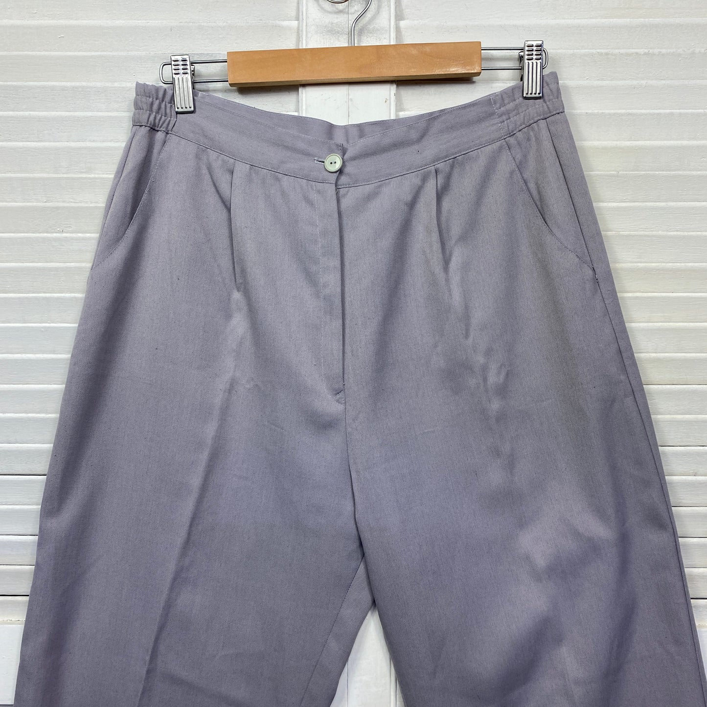 Vintage Pants Size 16 14 Grey Pockets High Rise Made in Australia