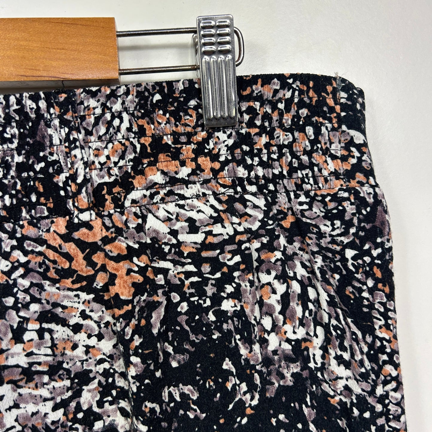 Katies Black Brown Abstract Print Pants - Size 18