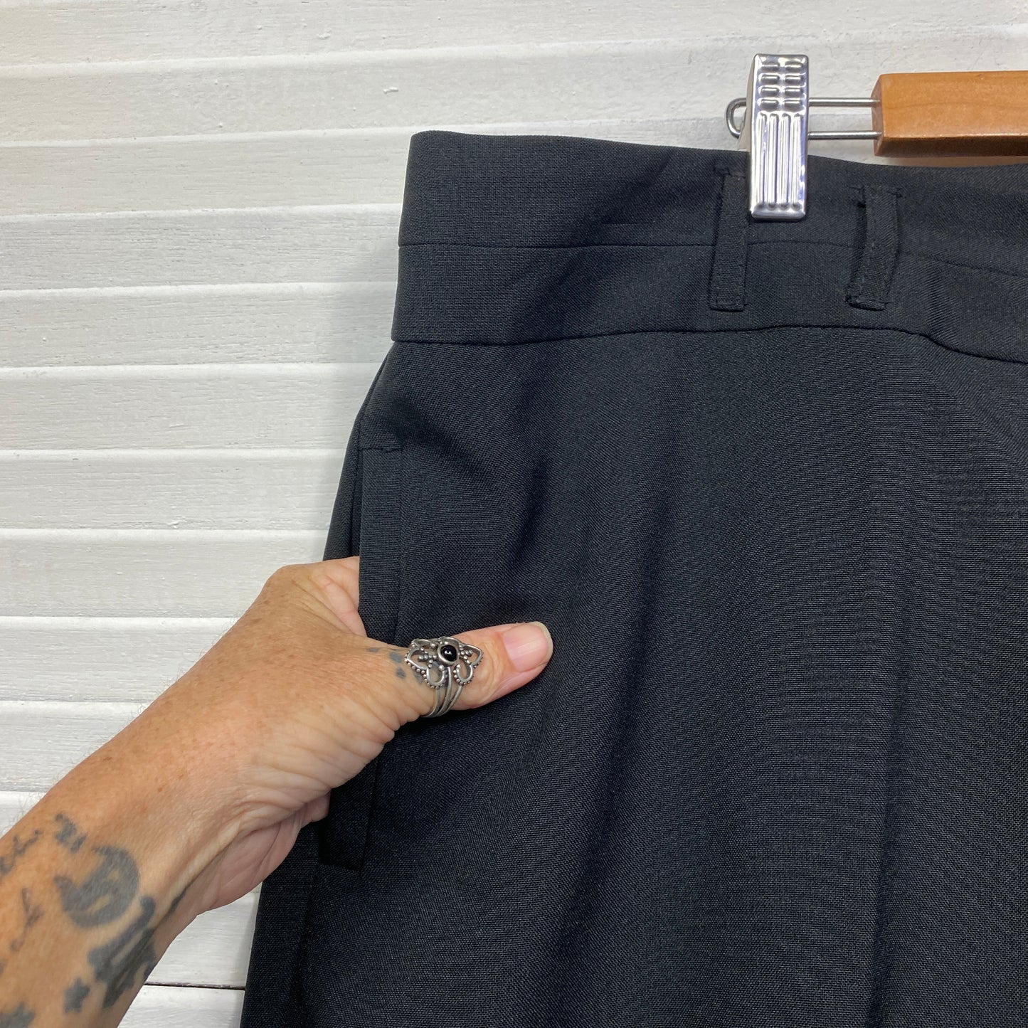 Asos Curve Pants Size 22 Plus Black Pockets Office