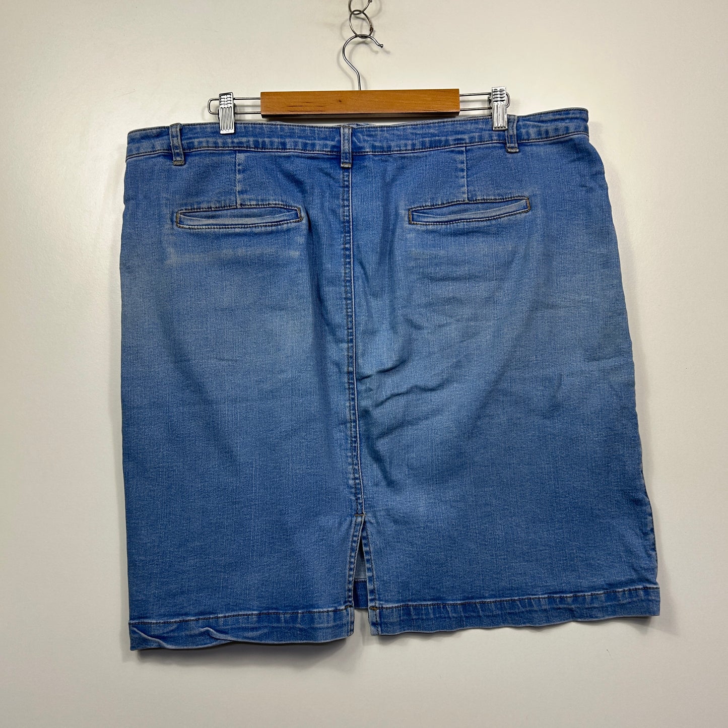 Rockmans Blue Denim Skirt - Size 18