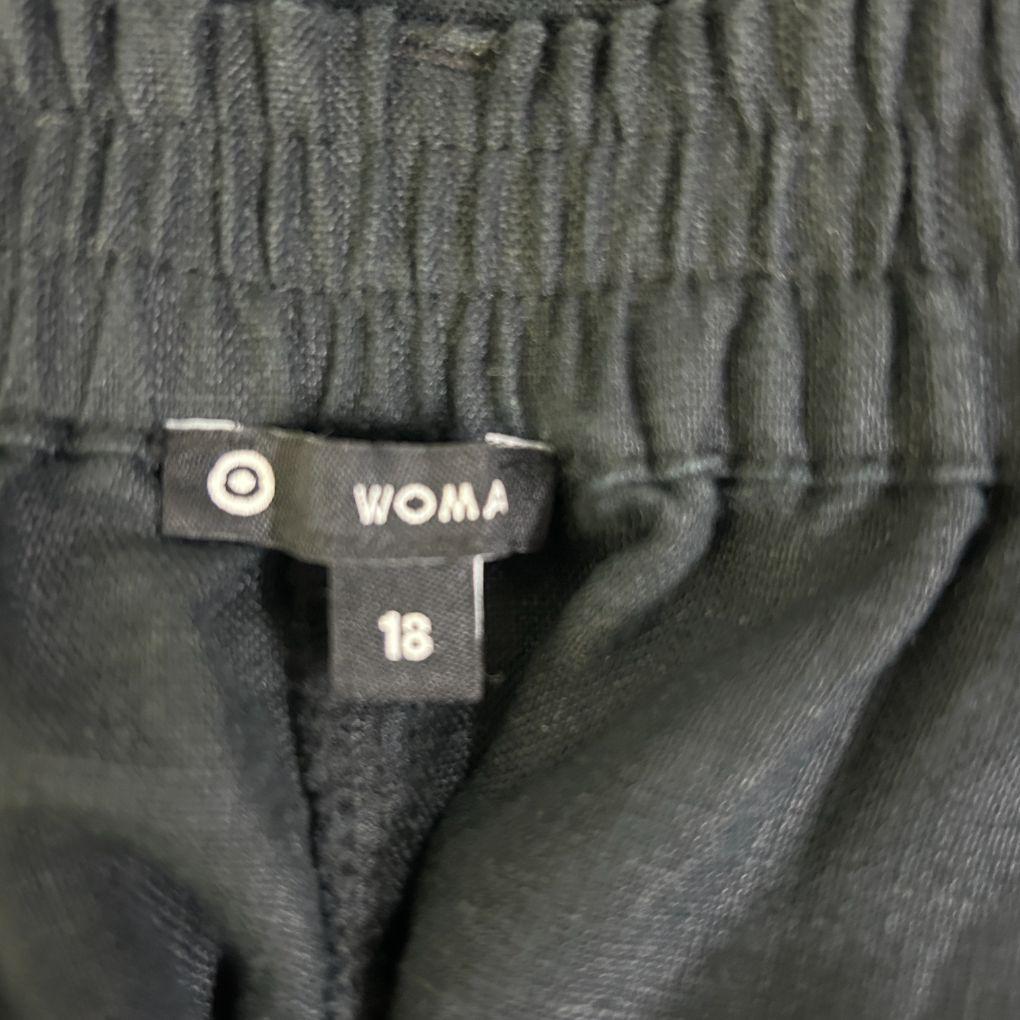 Target Woman Black Linen Skirt - Size 18