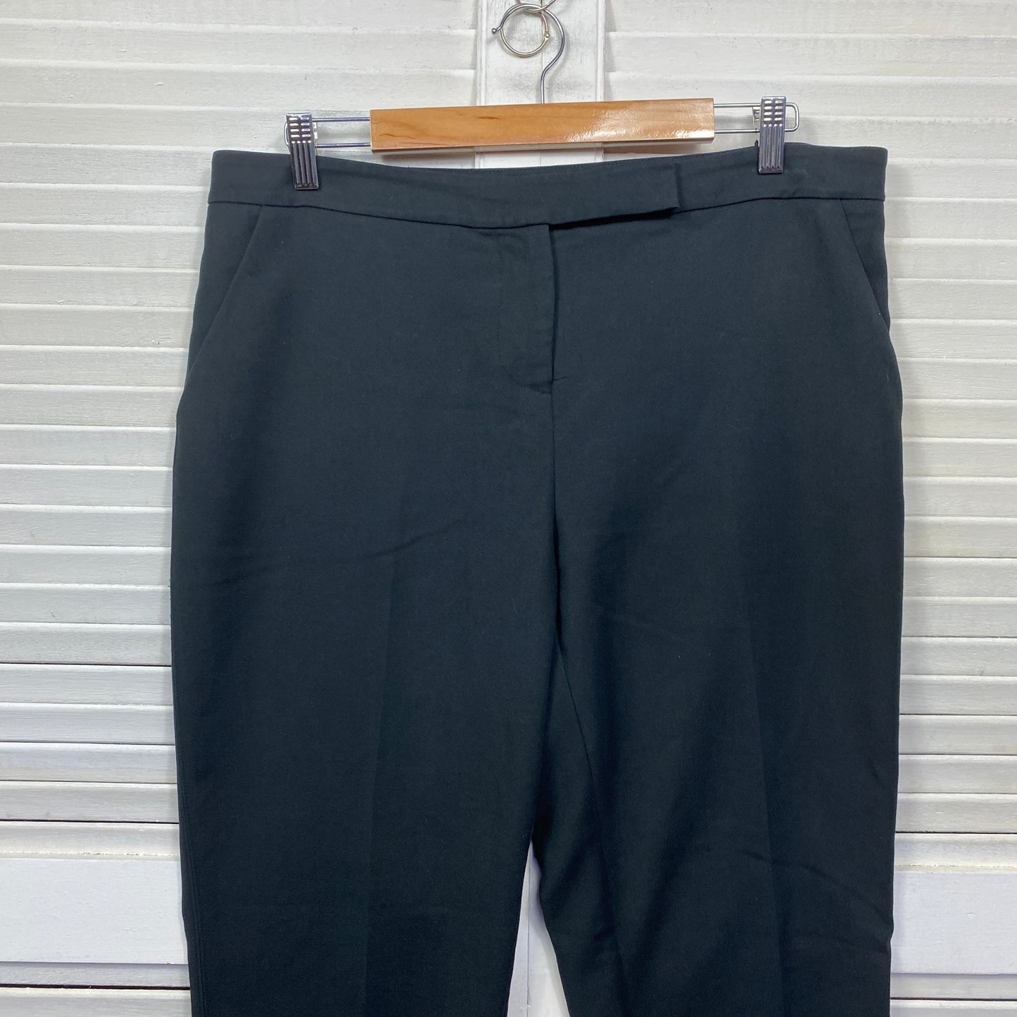 Veronika Maine Pants Size 14 Black Pockets Office