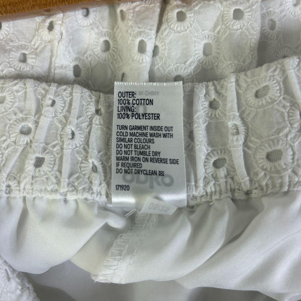 Anko White Cotton Broderie Skirt - Size 20