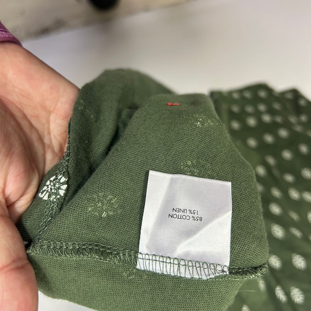 Autograph Green Cotton Crochet Top - Size 26