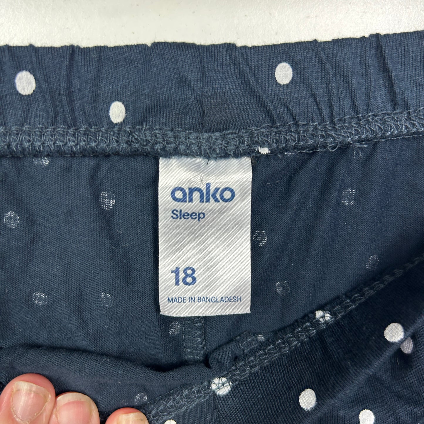 Anko Navy Polka Dot Sleep Pants - Size 18