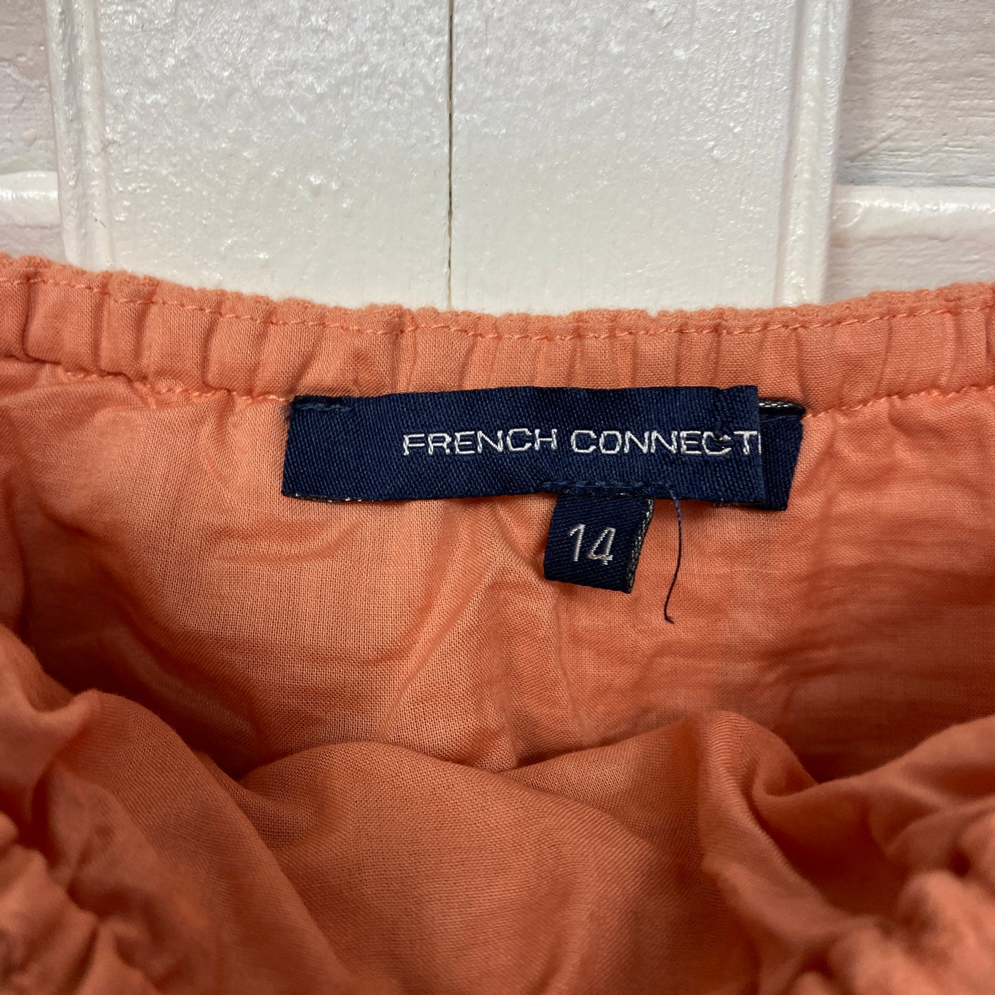 French Connection Crop Top Size 14 Short Sleeve Cotton