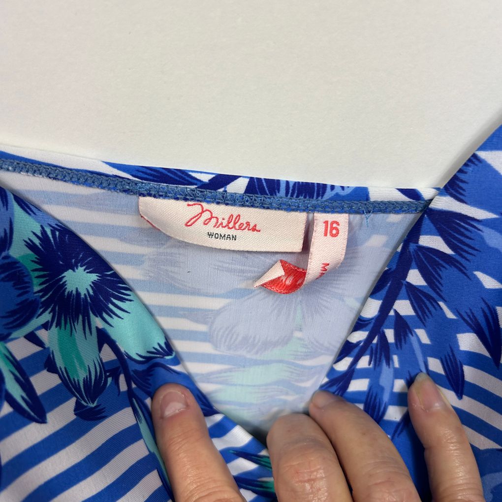 Millers Blue Swim Tankini - Size 16
