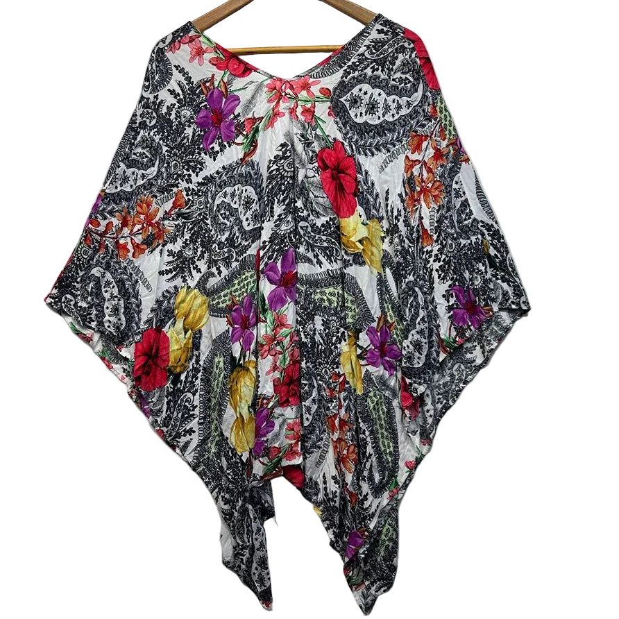 Multicoloured Paisley Kaftan -  One Size 16/18/20