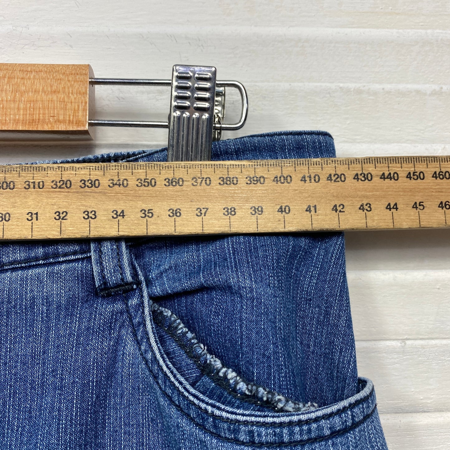 Black Pepper Jeans Size 14 Blue Pockets Elastic Waist Pull On