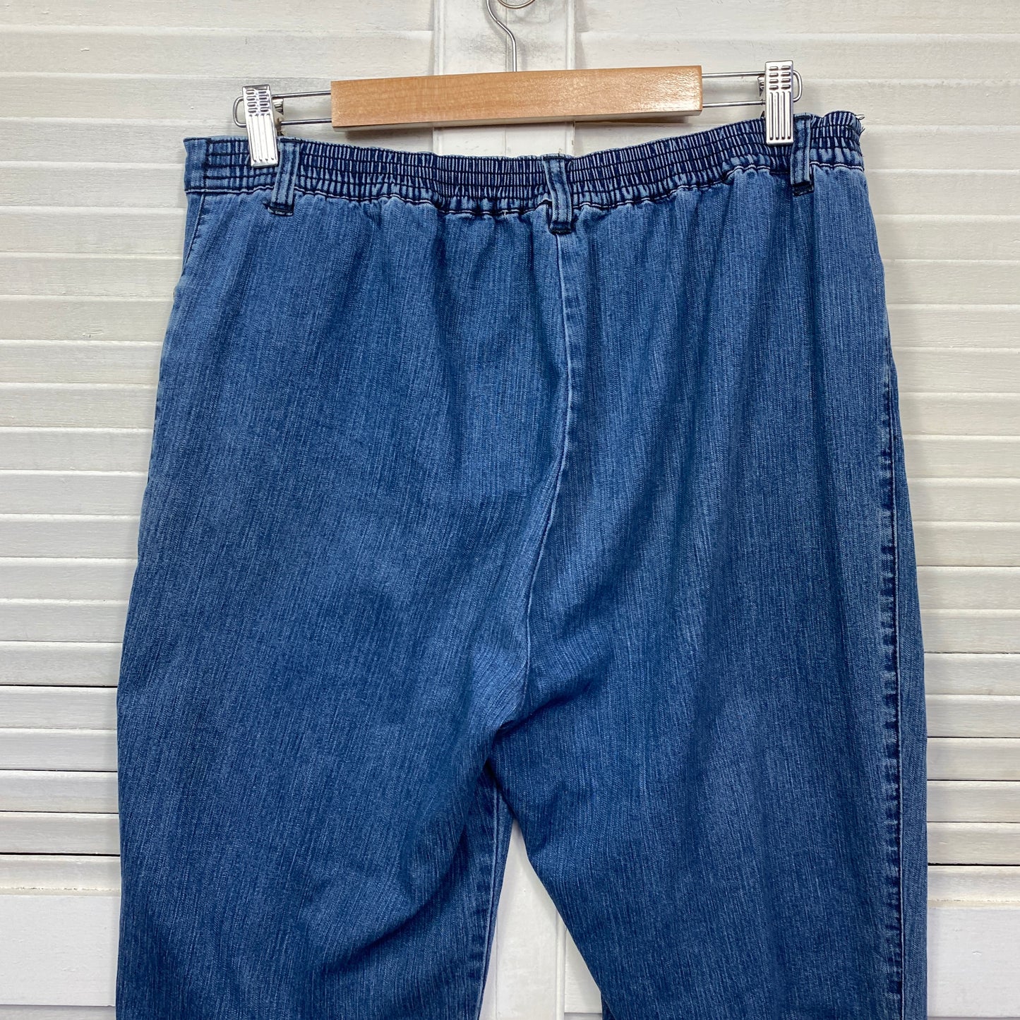 Black Pepper Jeans Size 14 Blue Pockets Elastic Waist Pull On