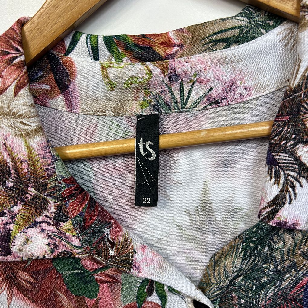 Taking Shape Multicoloured Floral Shirt Dress - Size 22