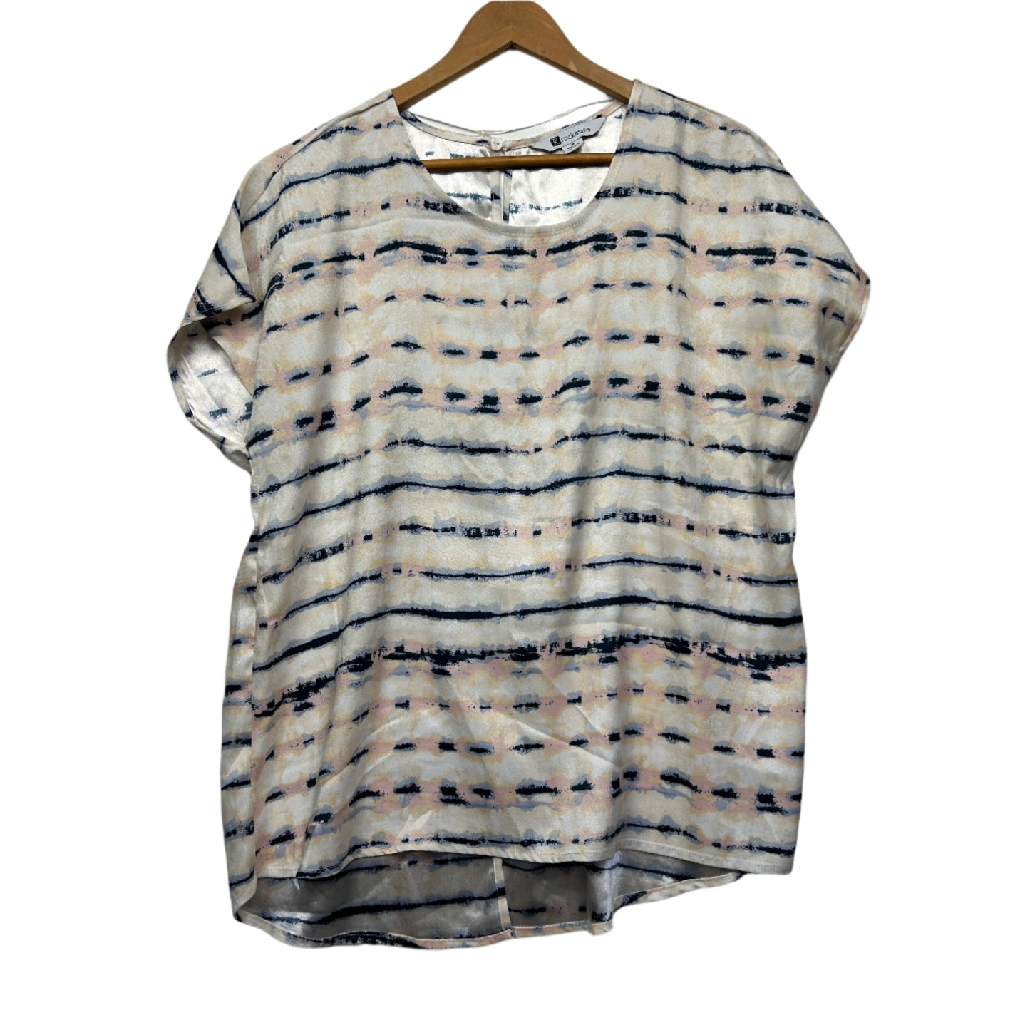 Rockmans Top Size 16 Multicoloured Short Sleeve