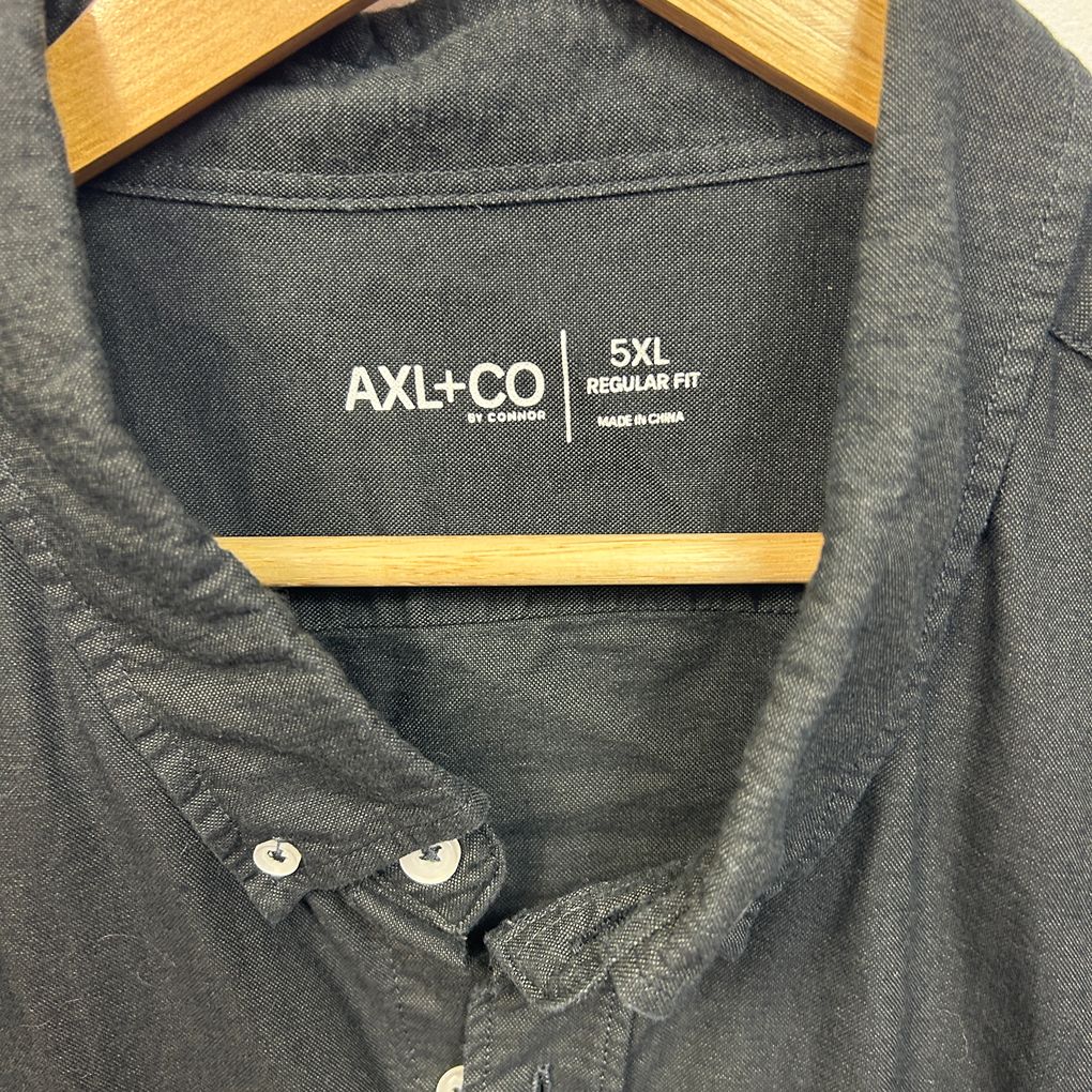 Axl+Co Black Cotton Mens Shirt - Size 5XL