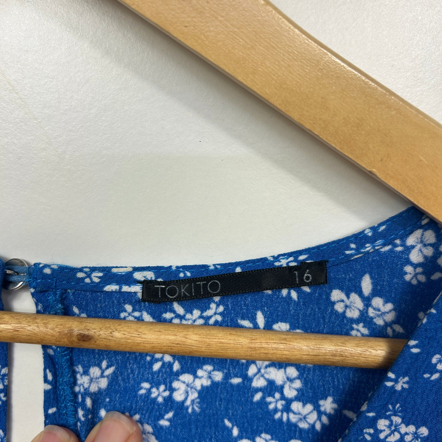 Tokito Blue Floral Dress - Size 16